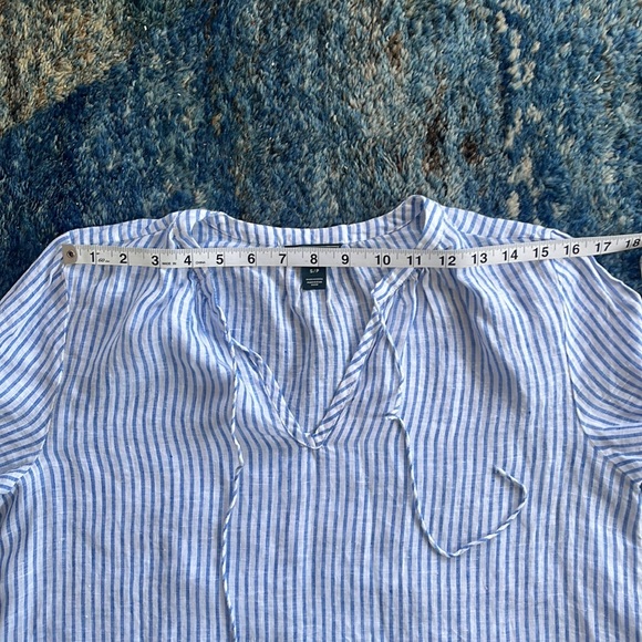 Roots linen striped peasant top NWOT - Picture 7 of 9